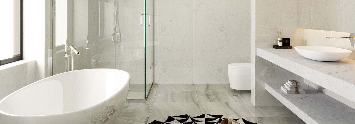 Столешницы из кварцевого агломерата для ванной комнаты и санузла